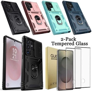 Funda Ultra para Samsung S25/S25+/S25 Anillo Rígido Soporte Cubierta + Vidrio Templado Transparente - Imagen 1 de 57