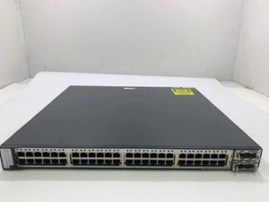 Cisco WS-C3750E-48PD-S 48-Ports POE Gigabit Network Switch - Zdjęcie 1 z 3