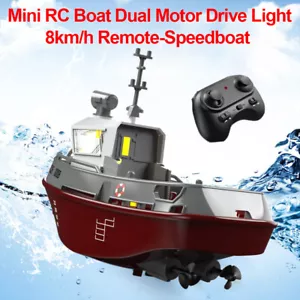 1:32 RC Boot 15Km/h 2.4Ghz Ferngesteuertes Rennboot Schiff für Kinder Dual Motor - Bild 1 von 16