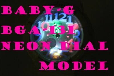 CASIO BGA-131 white Analog Digital Neon Dial Baby-G Watch - Image 1 of 4