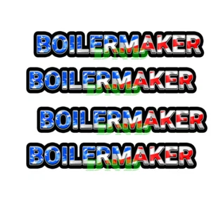 Boilermaker US-Flagge Brotdose Schutzhelm Werkzeugkiste Helm Aufkleber 4er-Pack 3 Zoll - Bild 1 von 3