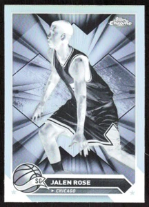 2024-25 6915E TOPPS CHROME NEGATIVE REFRACTOR JALEN ROSE Chicago Bulls #194 - Picture 1 of 2