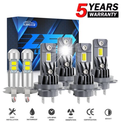 For Hyundai Sonata 1999 2000 2001 LED Headlight + Fog Light 6000K Combo Kit - Image 1 of 4