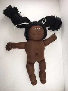 16” Soft Sculpture Girl Doll Dark W/Brown Hair & Eyes 16” Sim To Cabbage Patch - Picture 1 of 8