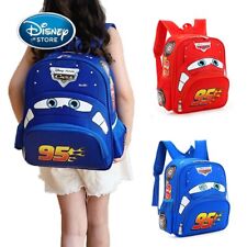 Disney Cars Boys 3D Backpack Kids Lightning McQueen School Lunch Bag Rucksack