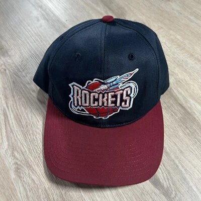 Vintage Houston Rockets Snapback Hat NBA Basketball Twins Blue Plain Logo Cap - Image 1 of 4
