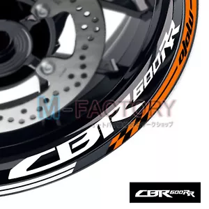 White Rim Tape 17 inch Wheel Decal Sticker AA02 Fit CBR600RR 03-20 17 18 19 - Foto 1 di 20