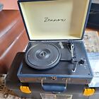 Zennox Briefcase Record Player - Portable Navy - Retro