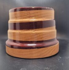 Wood Candle Holder Pillar or Display Stand Hand Turned Signed By Artist 