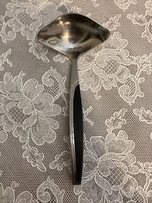 Cucharón de salsa vintage MAR-CREST acero inoxidable Japón ébano patrón de elegancia para servir Foto 1 de 4