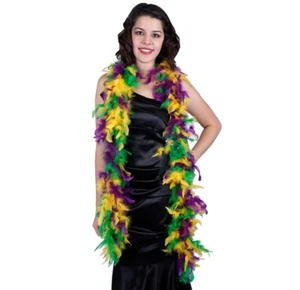 Boa de plumas Mardi Gras para mujer - Imagen 1 de 5