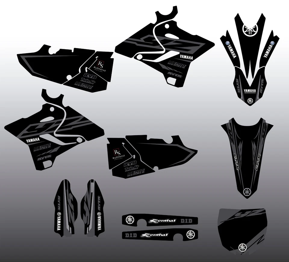 Se adapta a Yamaha YZ 125 250 MX Motocross 2015 2016 2017 2018 2019 2020 kit gráfico Foto 1 de 1