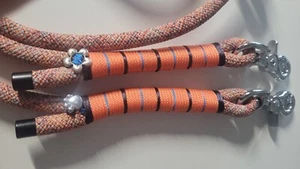Tau Leine Hundeleine 1,8m2x verstellbar/10mmø/Scherenkarabiner/hell orange - Bild 1 von 3