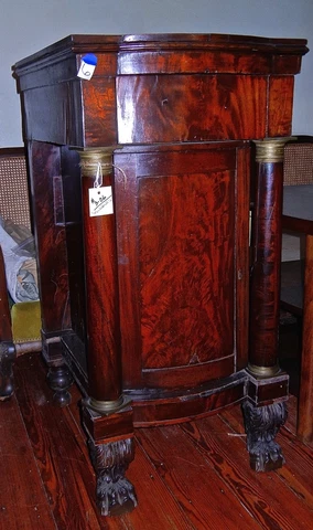Antique Side Liquor  cabinet   French Empire Style 1800's Cover