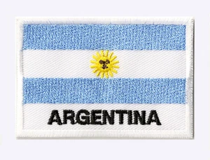 Ecusson patch Argentine badge patche drapeau ARGENTIN 70 x 45 mm brodé à coudre - Picture 1 of 6