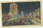 USA Old Postcard Miracle Mile Wilshire Boulevard Los Angeles California 1943