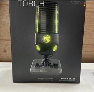 ROCCAT Latarka Mikrofon USB z 24-bitowym dźwiękiem klasy studyjnej i oświetleniem RGB - Zdjęcie 1 z 5