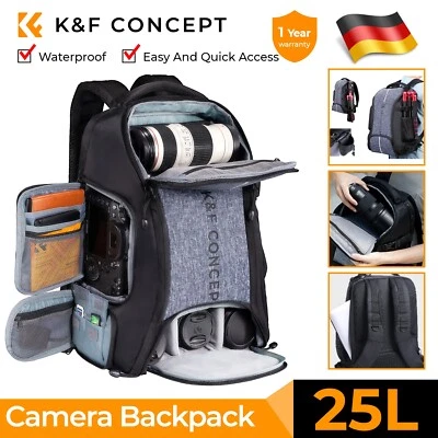 Zaino fotocamera K&F Concept impermeabile zaino fotografico per Canon Nikon Sony DSLR