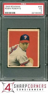 1949 BOWMAN #46 ROBIN ROBERTS RC PHILLIES HOF PSA 3 - Picture 1 of 4