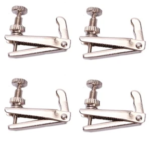 Violin Fine Tuner Adjuster 1/2 1/4 String Tuning Peg Silver Nickel Plated Chrome - Picture 1 of 4