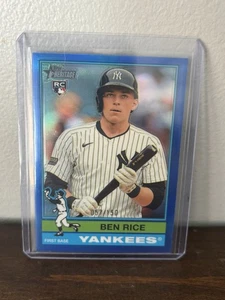 2025 Topps Heritage High Number SP Ben Rice #406 cromo borde azul 57/150 (RC) - Imagen 1 de 2