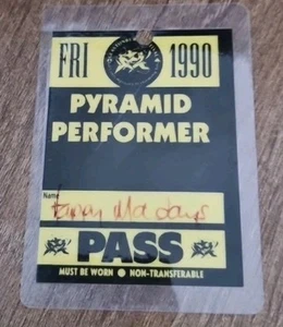 Glastonbury Festival 1990 Pyramid Performer HAPPY MONDAYS Back Stage Pass - Picture 1 of 2
