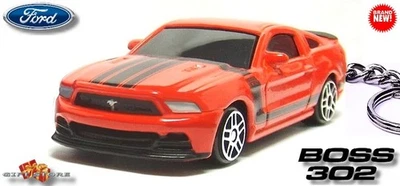 🎁🚦🏁 🆕 HTF KEYCHAIN ORANGE RED BLACK FORD MUSTANG BOSS Ltd Ed.💕NICE GIFT💕🎁 - Image 1 of 4