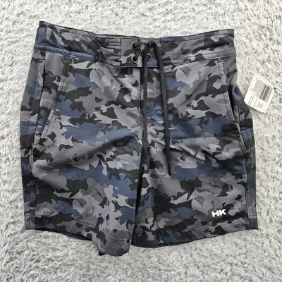 Humankind Board Shorts Swim Black Camouflage XS Lace Up 26x6" New W Tags Women - Image 1 of 4