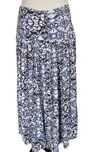 Falda Free People Lovers Dream Plisada Midi Botón 2 XS Azul Índigo Blanco Fluido - Imagen 1 de 15