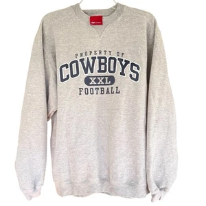 Vtg Y2K Dallas Cowboys Sweatshirt Men’s Size Medium Reebok NFL Crewneck Gray - Picture 1 of 4