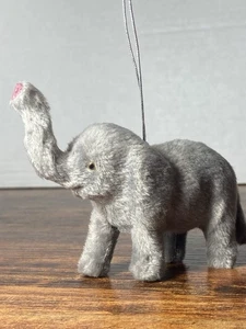 Weihnachtsschmuck flauschiger grauer Elefant bezaubernd - Bild 1 von 8