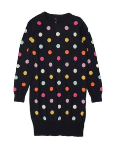 GAP Girls Jumper Dress 12-13 Years 2XL Navy Blue Spotted Cotton BQ39 - Picture 1 of 3