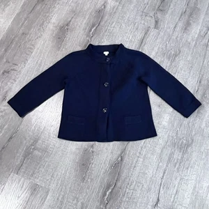 J.Crew Strickjacke Damen Gr. Small Navy Knopfleiste Cropped Taschen - Bild 1 von 6