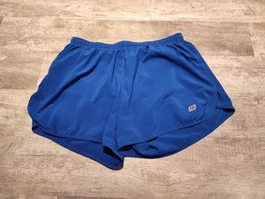Road Runner Sports Mens Running Shorts Blue Back Zip Pocket Drawstring Sz L EUC - Picture 1 of 11