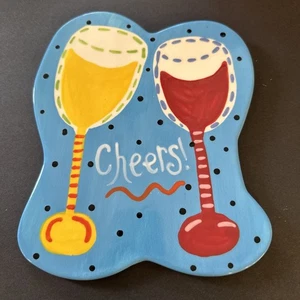 Coton Colors CHEERS Wine GlassNEW YEARS Happy Everything Mini Attachment Retired - Picture 1 of 7