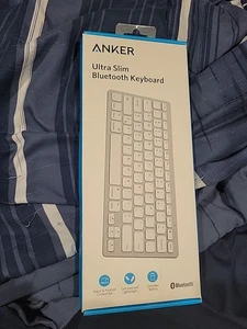 Anker Ultra Slim Bluetooth Keyboard, White + Touch Stylus Gift  - Picture 1 of 1
