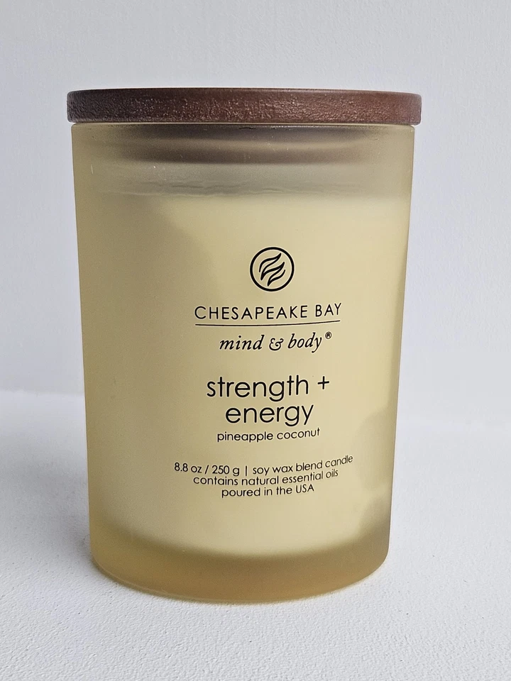 CHESAPEAKE BAY Scented Candle Strength Energy (Pineapple Coconut) 8.8 Oz
