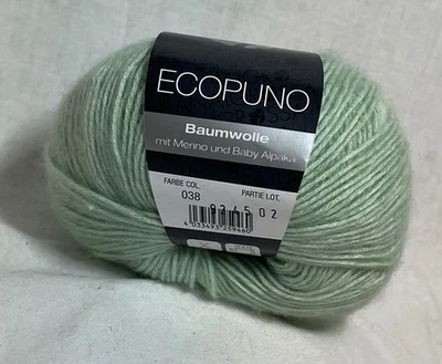 Lana Grossa ECOPUNO - Cotton, Wool, Alpaca Luxury Yarn - Color 38 Fresh Green - Image 1 of 2