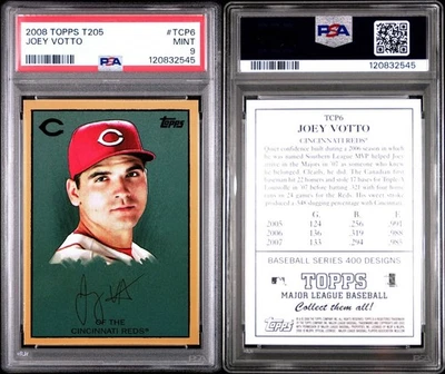 2008 Topps T205 Joey Votto TCP6 PSA MINT 9 ROOKIE RC CINCINNATI REDS  - Image 1 of 4