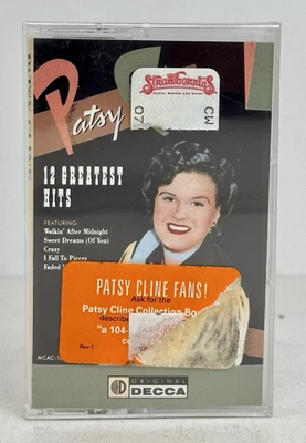 Patsy Cline 12 Greatest Hits Cassette Tape Decca Records Brand New - Image 1 of 4