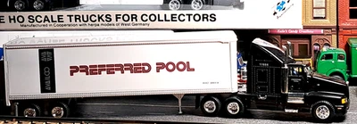 HO=1/87 Model Power Kenworth T600 tractor truck w/ Preferred Pool trailer RTR - Image 1 of 4