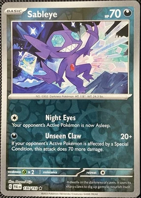 Sableye 136/193 Sv02: Paldea Evolved Reverse Holo - Pokémon Card - Image 1 of 2