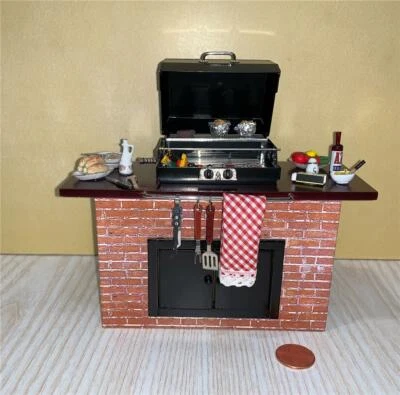 CASA DE MUÑECAS MINIATURA ESCALA 1:12 REUTTER PARRILLA BARBACOA DECORADA - 1.712/2 Foto 1 de 4