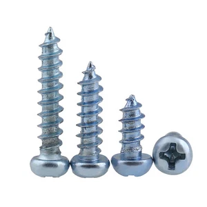 PHILLIPS POZI PAN HEAD SELF TAPPING WOOD SCREWS ZINC PLATED 3mm 4mm 5mm 6mm - Picture 1 of 50