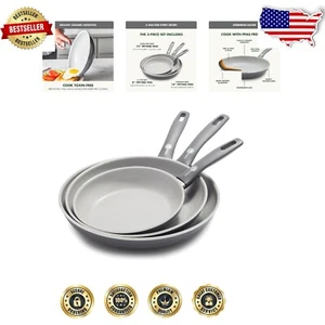 Dover Lightweight Frying Pan Set - 8”, 10”, 12” Nonstick, Snag-Free Design - Picture 1 of 10