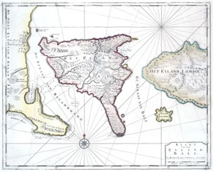 Reproduction carte ancienne - Bali (Indonésie) en 1725 (Indonesia) - Foto 1 di 2