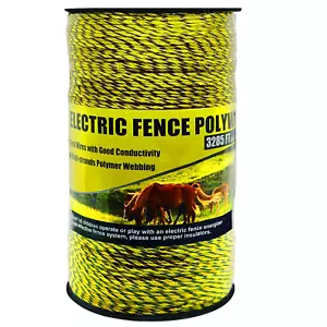 Alambre de polietileno para cerca eléctrica mejorado 3285 pies 1000 metros, 1/8" de diámetro portátil - Imagen 1 de 7