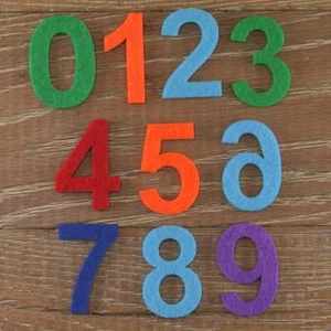 Arial Zahlen Set 3mm Filz Zahlen 0-9 10 Zeichen Größen 5-12cm - Bild 1 von 12