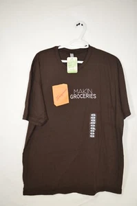 Schwegmann Makin Groceries Fleurty Girls Brown Short Sleeve XL Shirt T35 - Picture 1 of 5