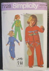 Mono Chaleco Simplicity Jiffy Patrón 7728 Niño/Niña Talla 6 Pecho 25" Corte De Colección - Imagen 1 de 12